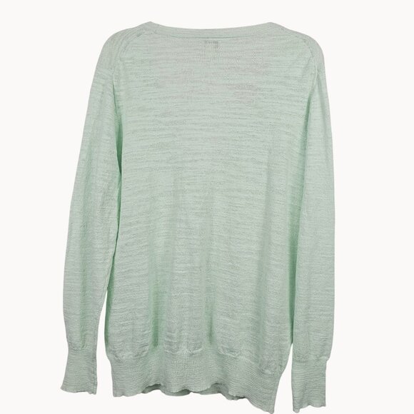 J.Crew Cardigan Womens LG Mint Green Cottage Granny Core Neutral Knit Sweater - Picture 2 of 11